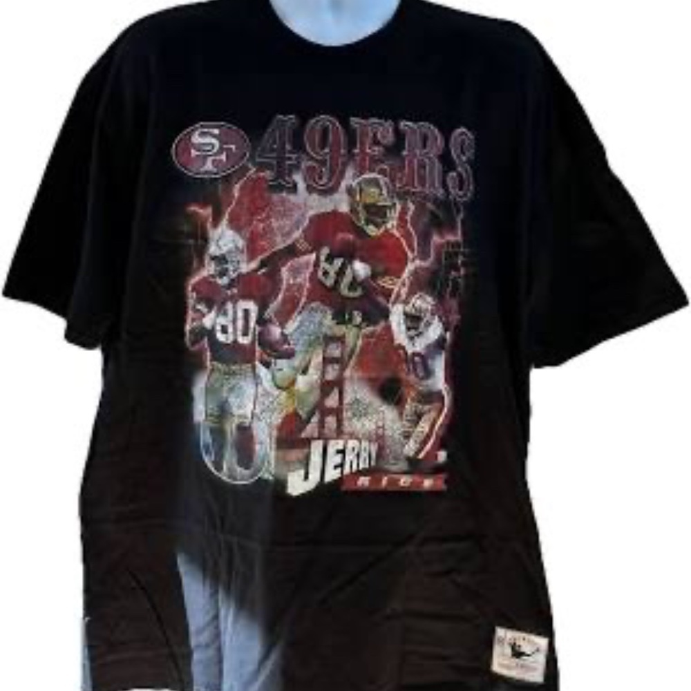 Jerry Rice San Francisco 49ers T-Shirt Mitchell & Ness Throwback - Medium - NWT